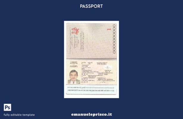 modello di passaporto danese in stile verificato